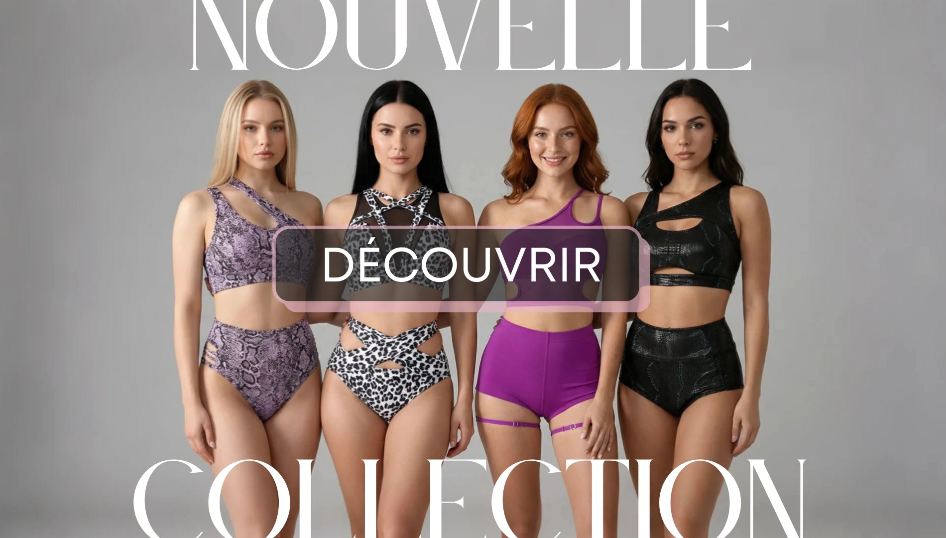 4 femmes portant des ensembles de pole dance de la marque pole dance chic