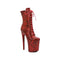 Bottes de Pole Dance avec motifs leopard rouges