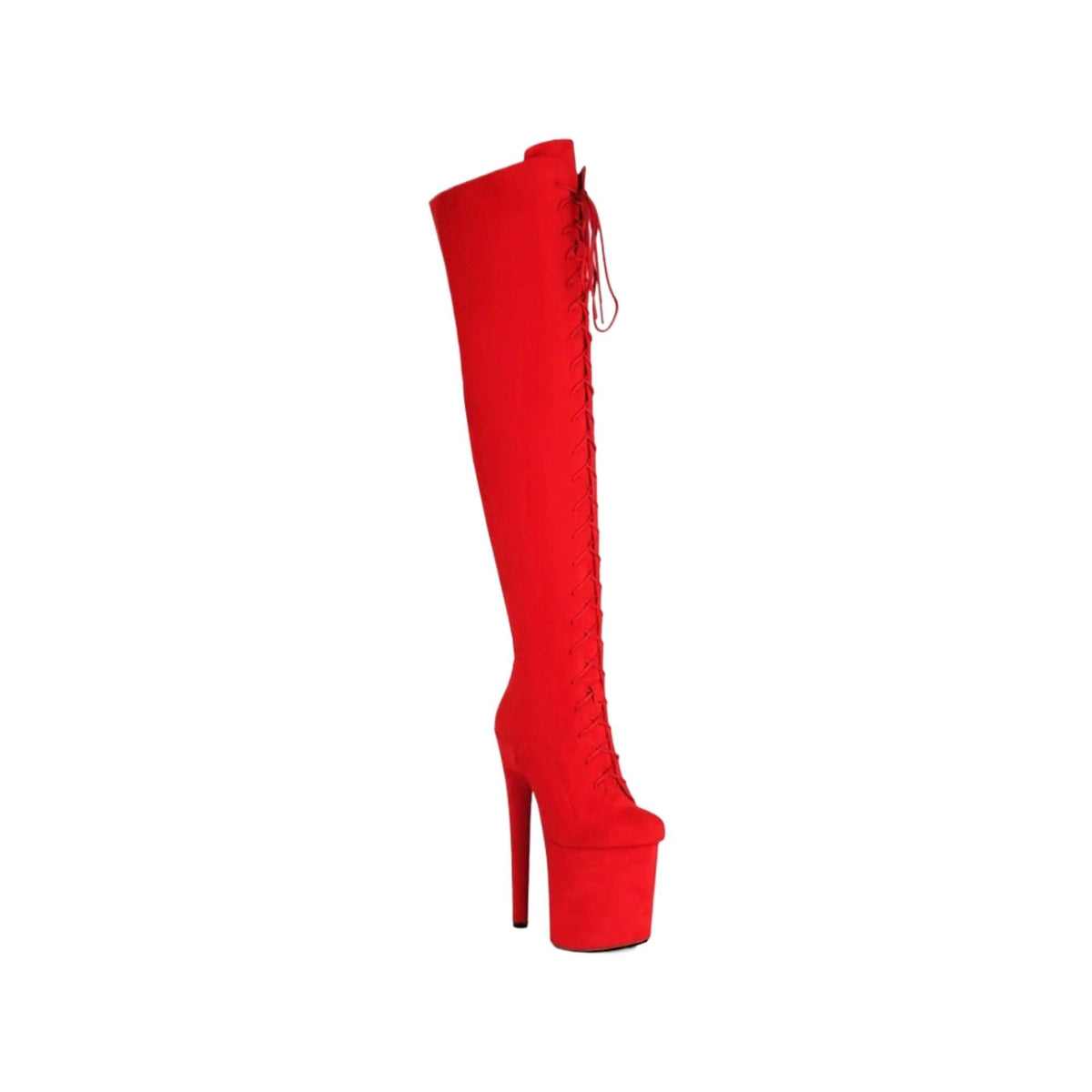 Cuissardes de Pole Dance Rouge avec des lacets