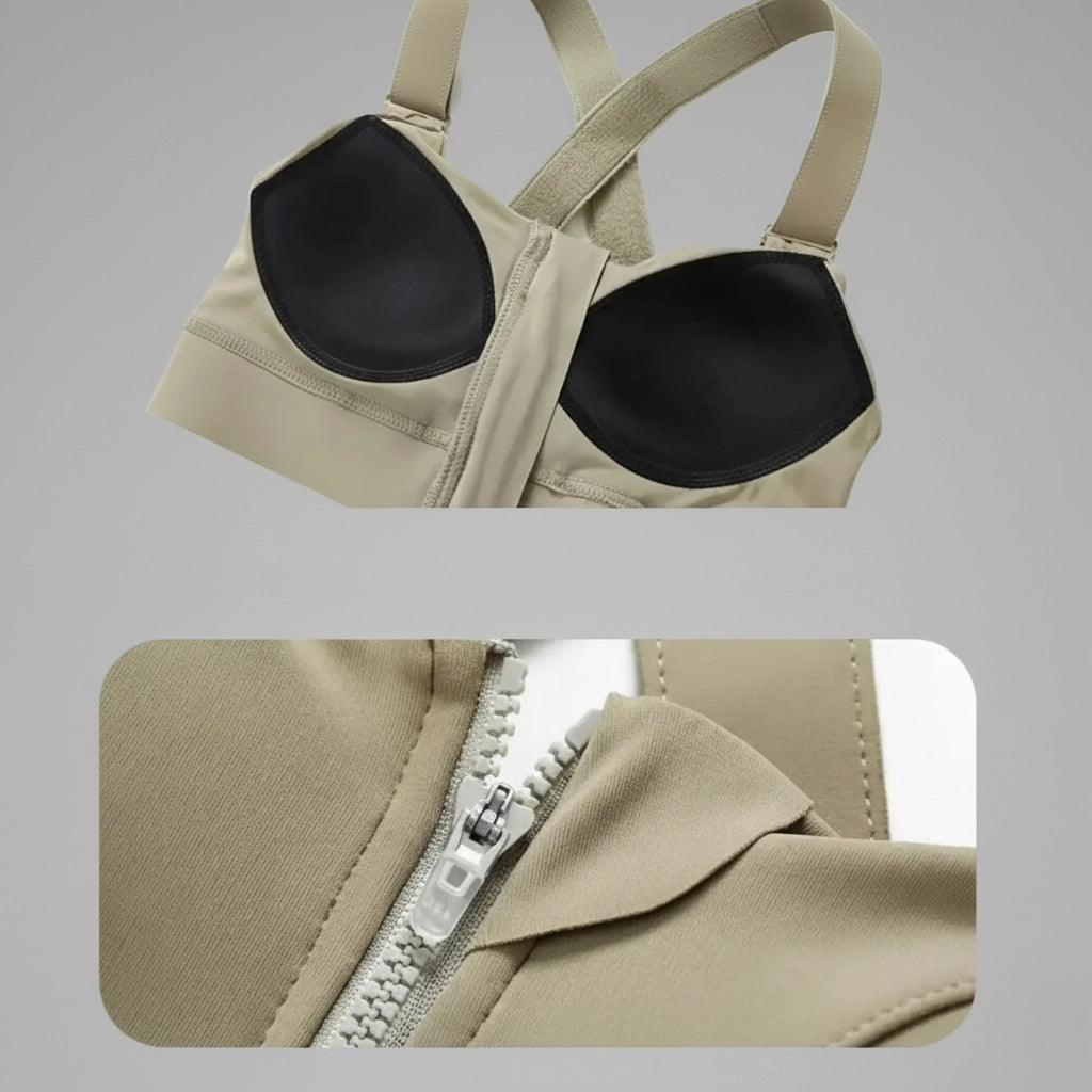 Brassière de pole dance vert gris