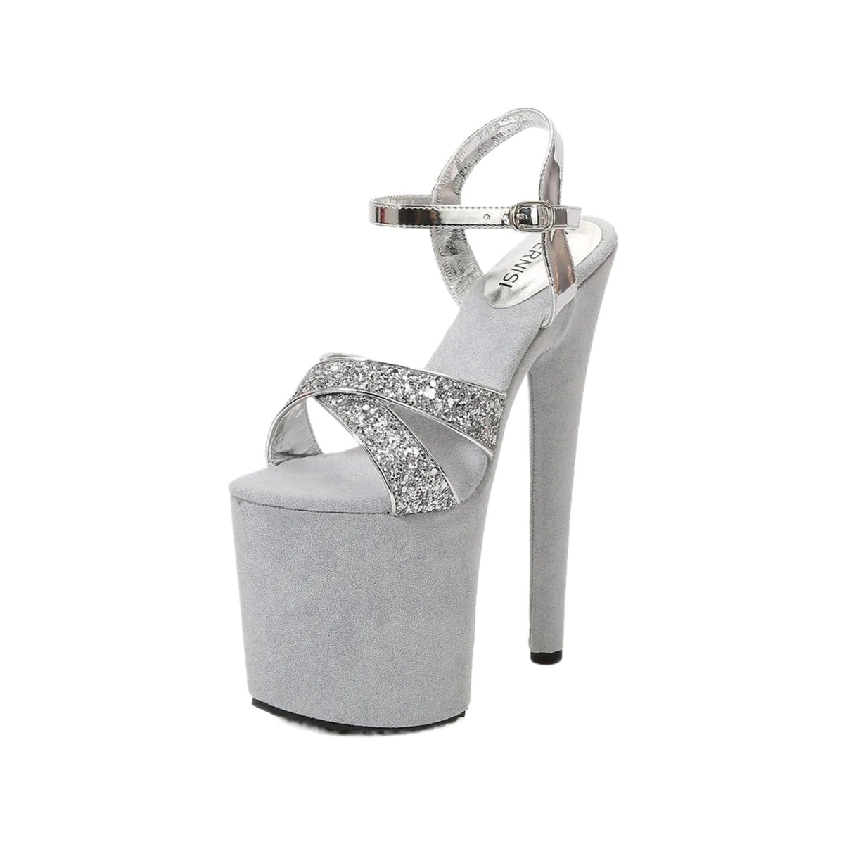 Escarpins de Pole Dance argents suédés