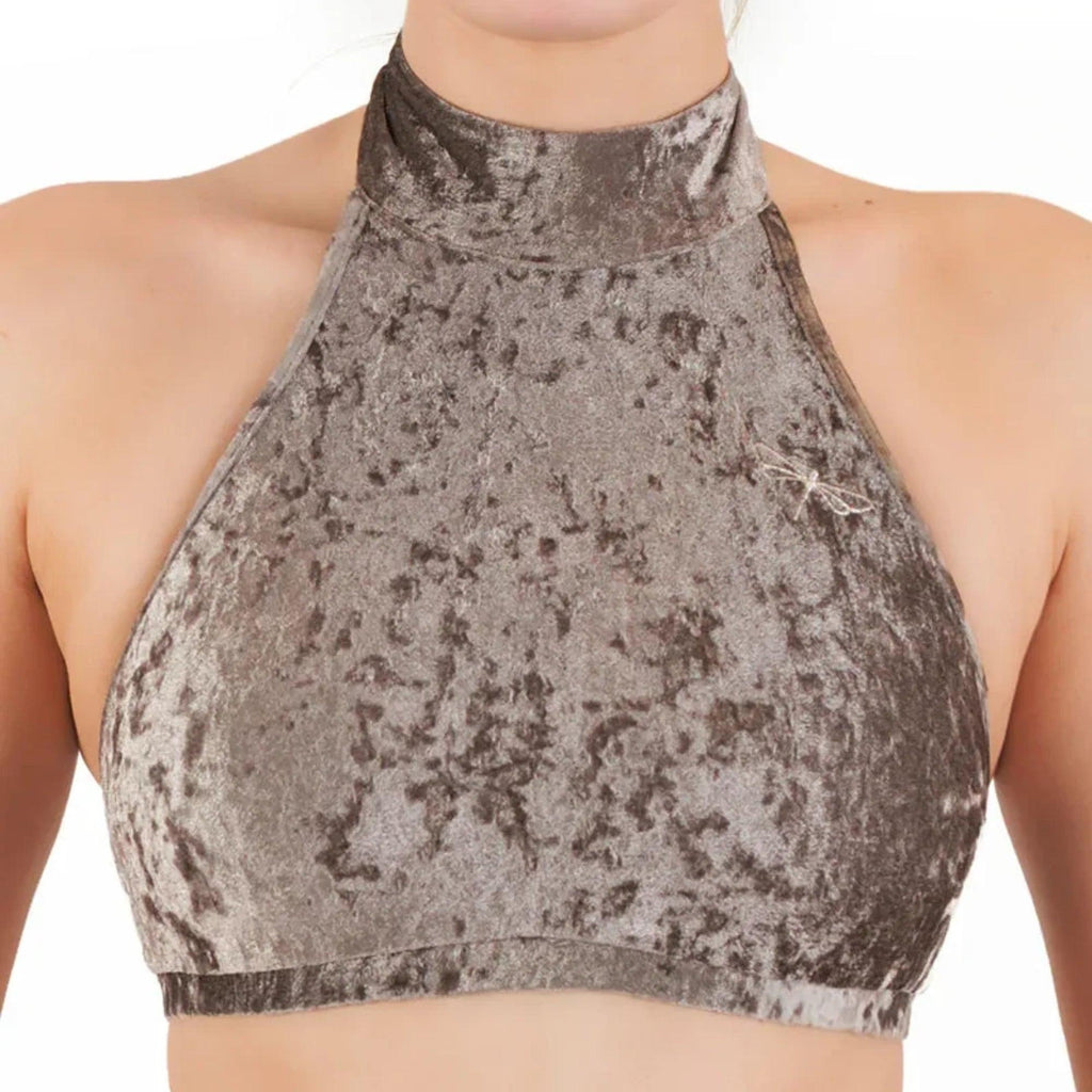 Haut en velours gris de la marque DragonFly