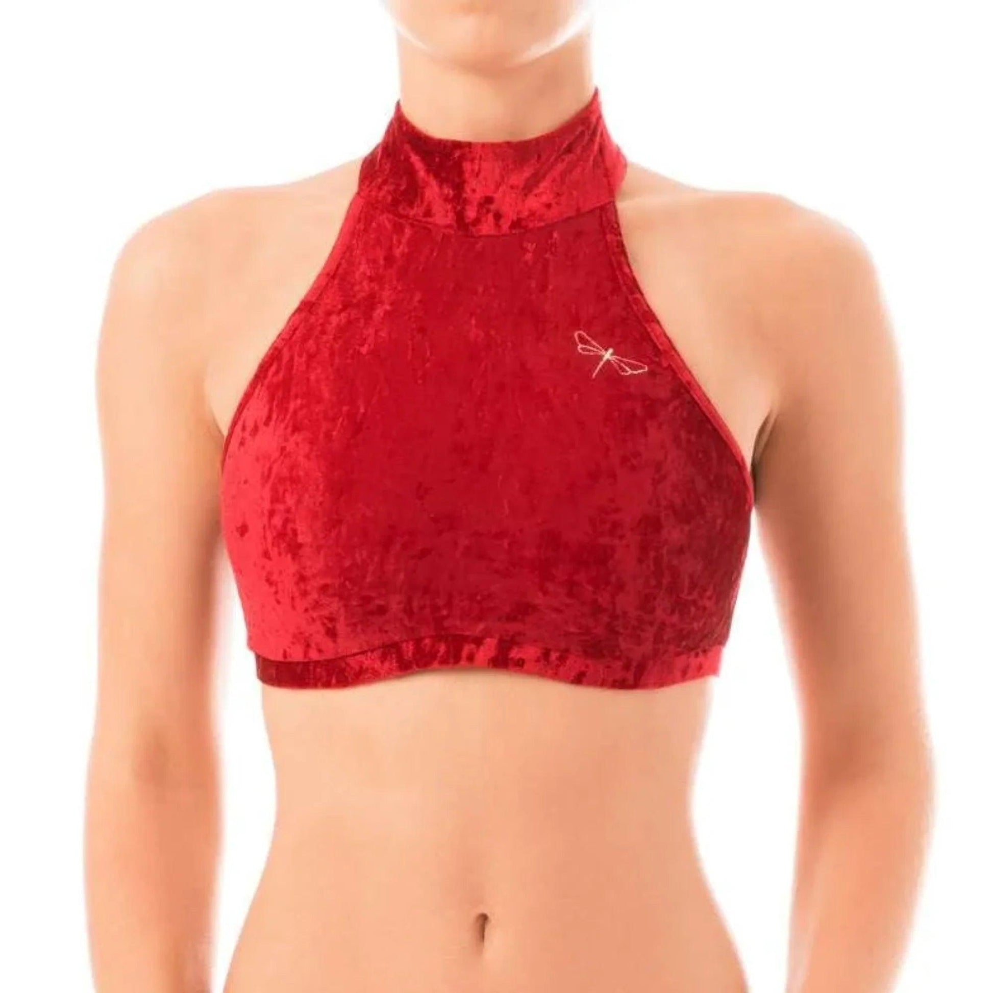 Brassière velours de la marque DragonFly rouge