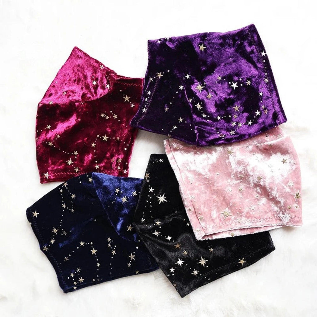 Différentes couleurs de Protections en velours avec des étoiles de chaussures de Pole Dance