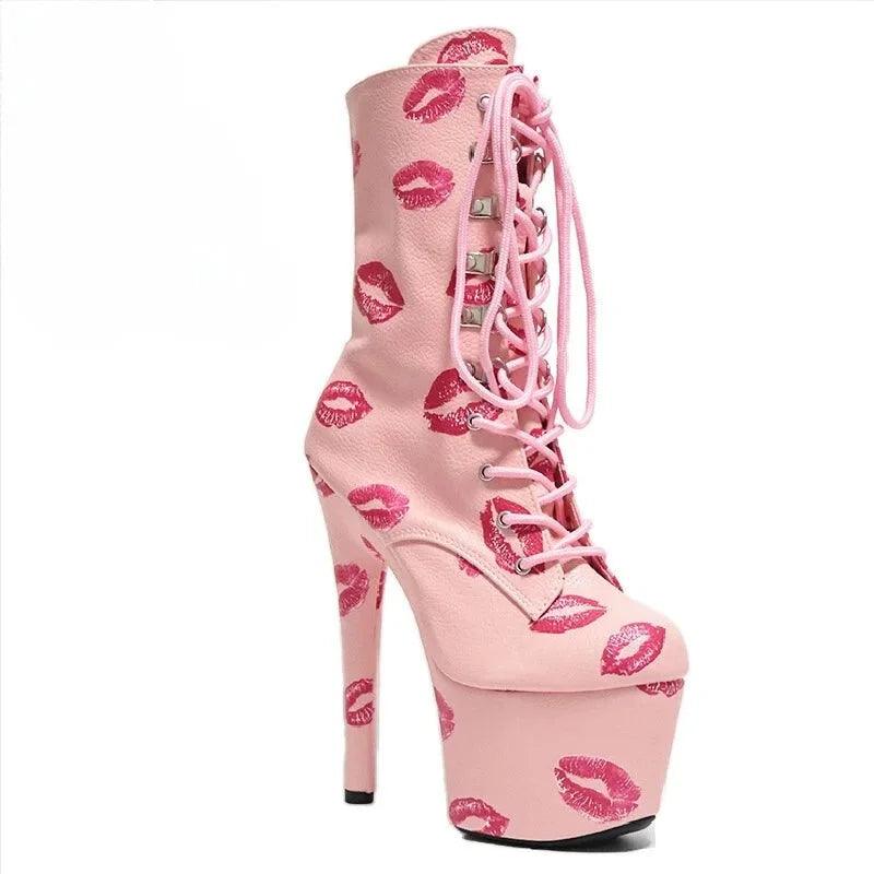 Bottes de Pole Dance roses