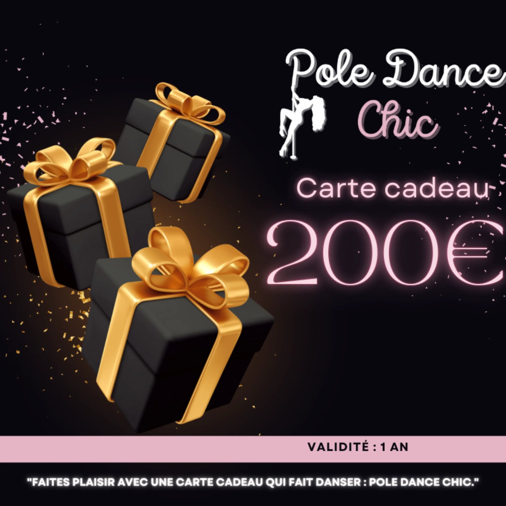 Carte cadeau pole dance chic 200€