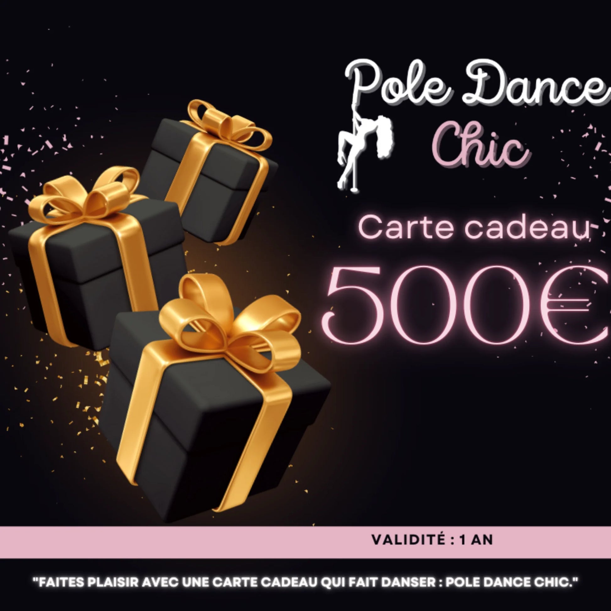 Carte cadeau pole dance chic 500€