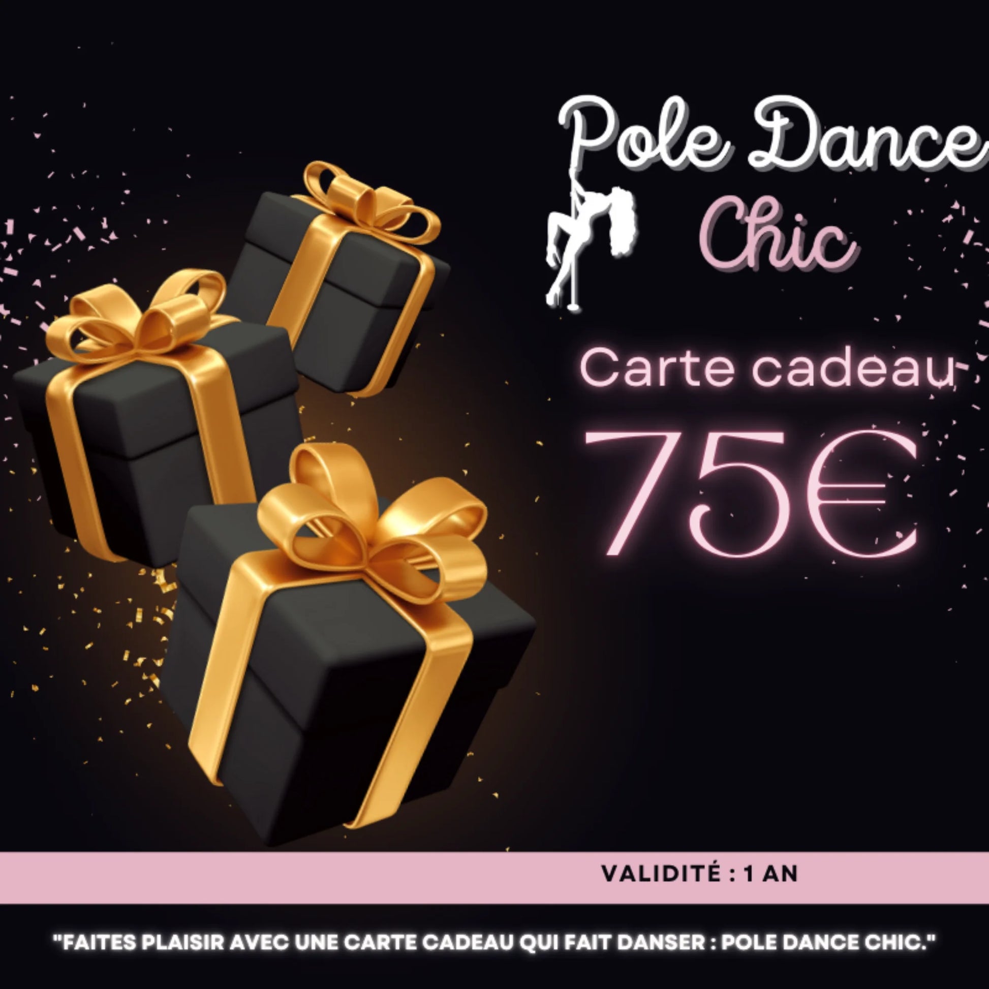 Carte cadeau pole dance chic 75€