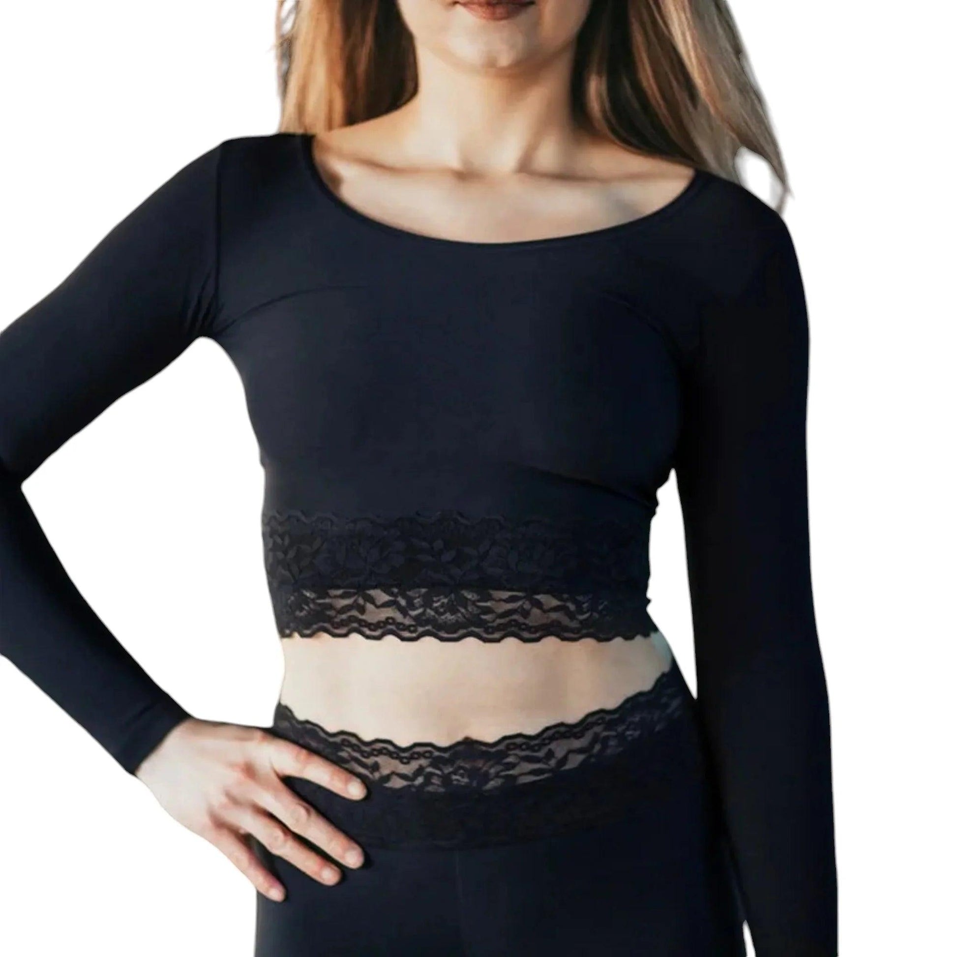 Crop top de la marque DragonFly noir