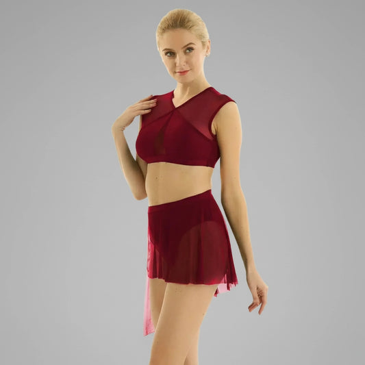 Ensemble de pole dance rouge de la marque Pole Dance Chic