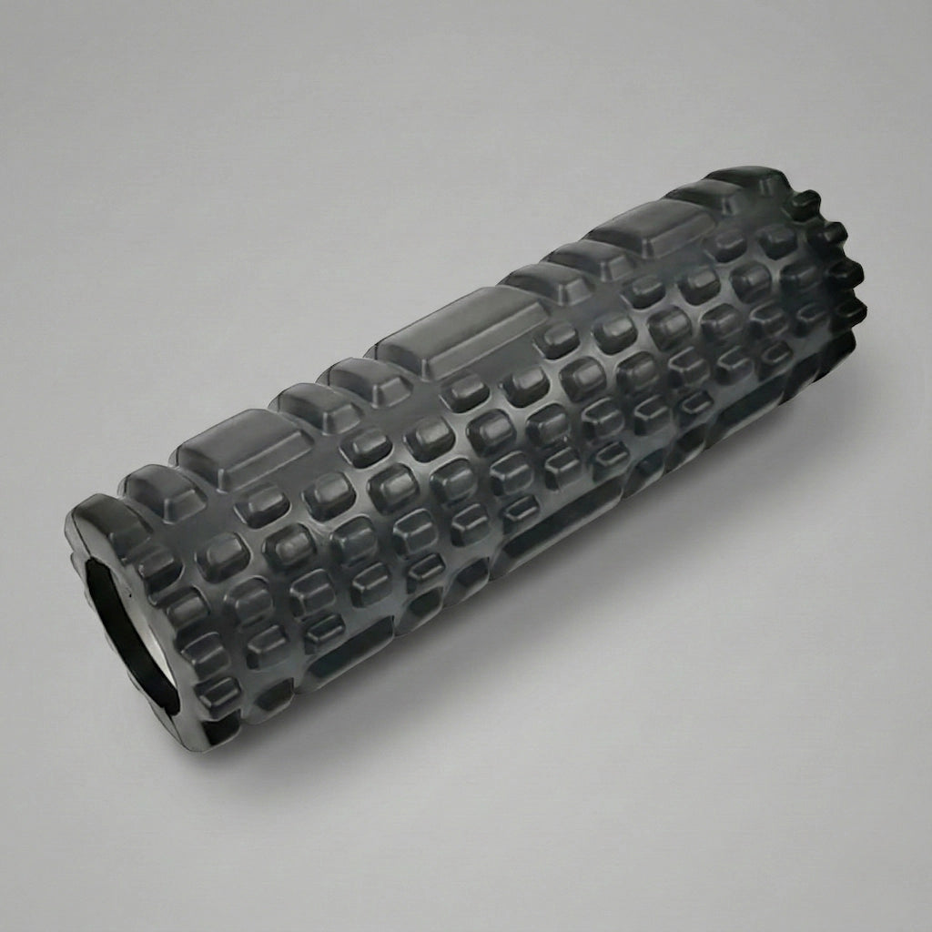 Rouleau de massage en mousse creuse de couleur noir