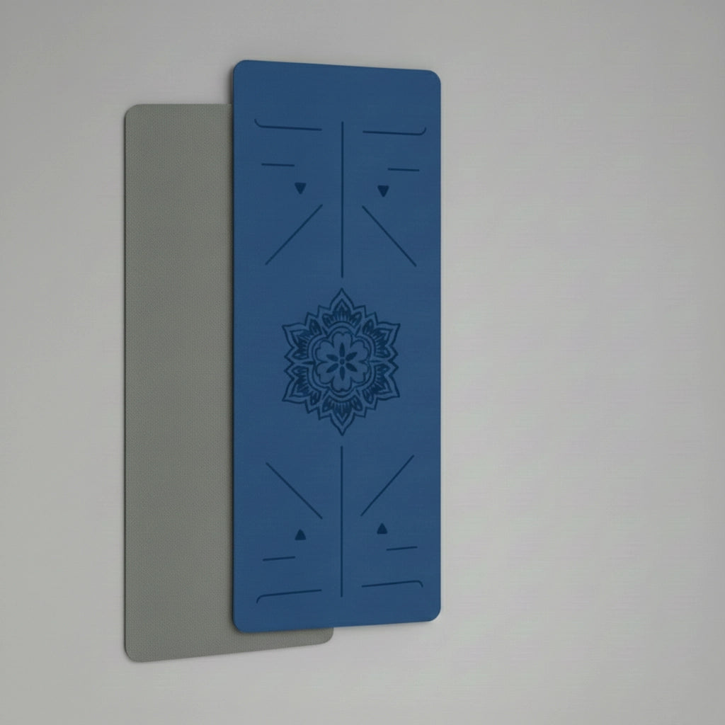 tapis de yoga haut de gamme couleur bleu foncé