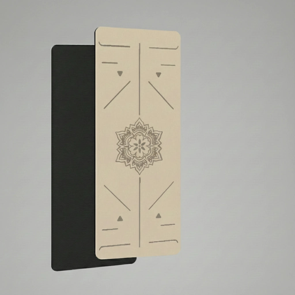 tapis de yoga haut de gamme couleur sable